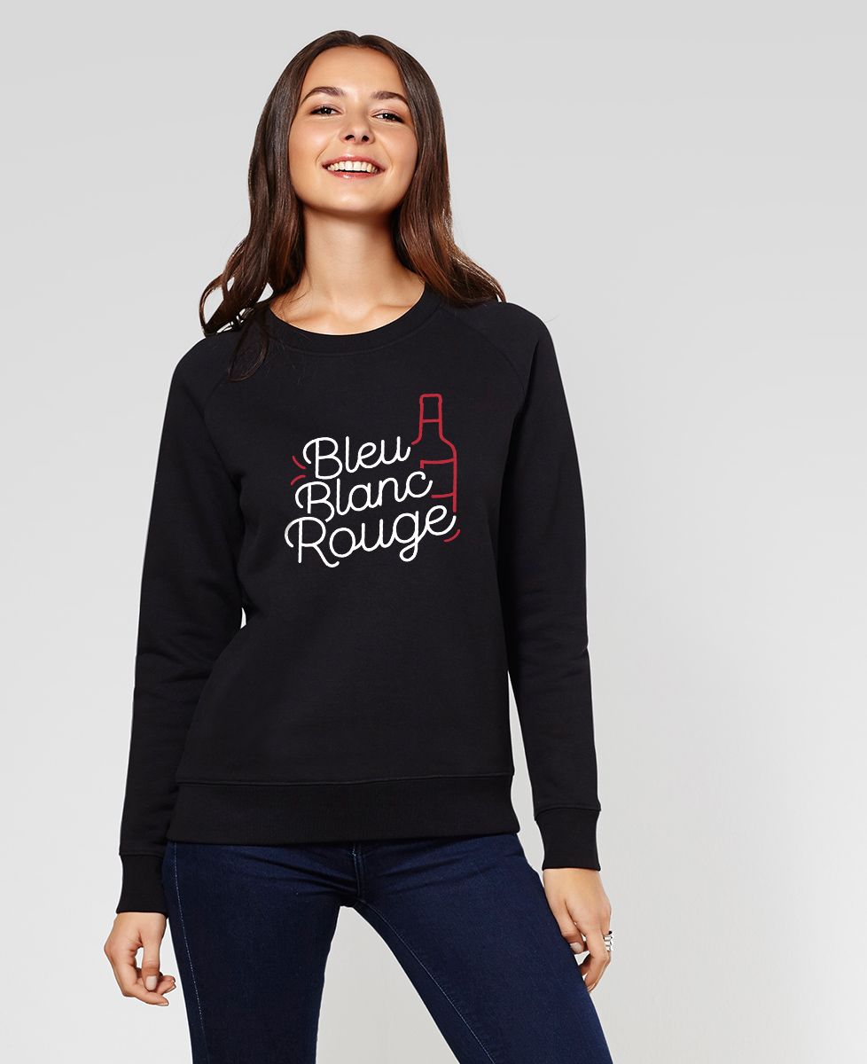 Sweatshirt femme Bleu blanc rouge