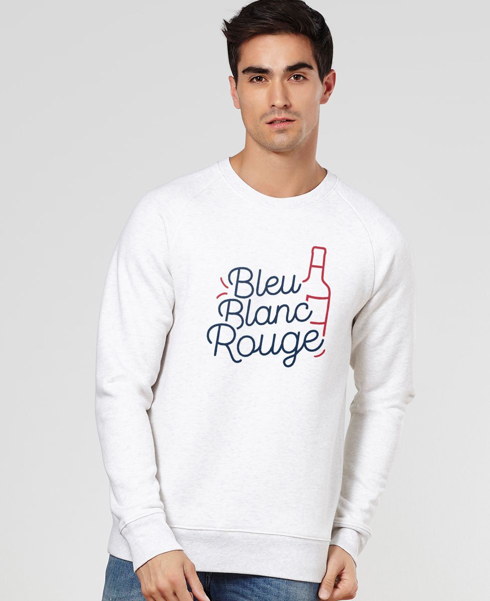 Sweatshirt homme Bleu blanc rouge