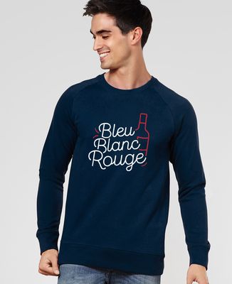 Sweatshirt homme Bleu blanc rouge