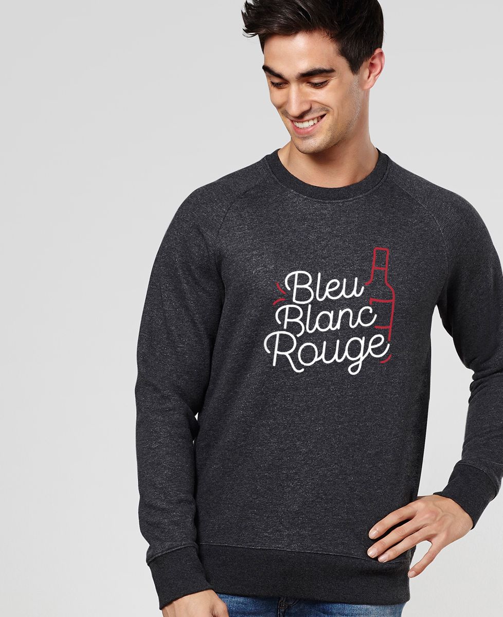 Sweatshirt homme Bleu blanc rouge