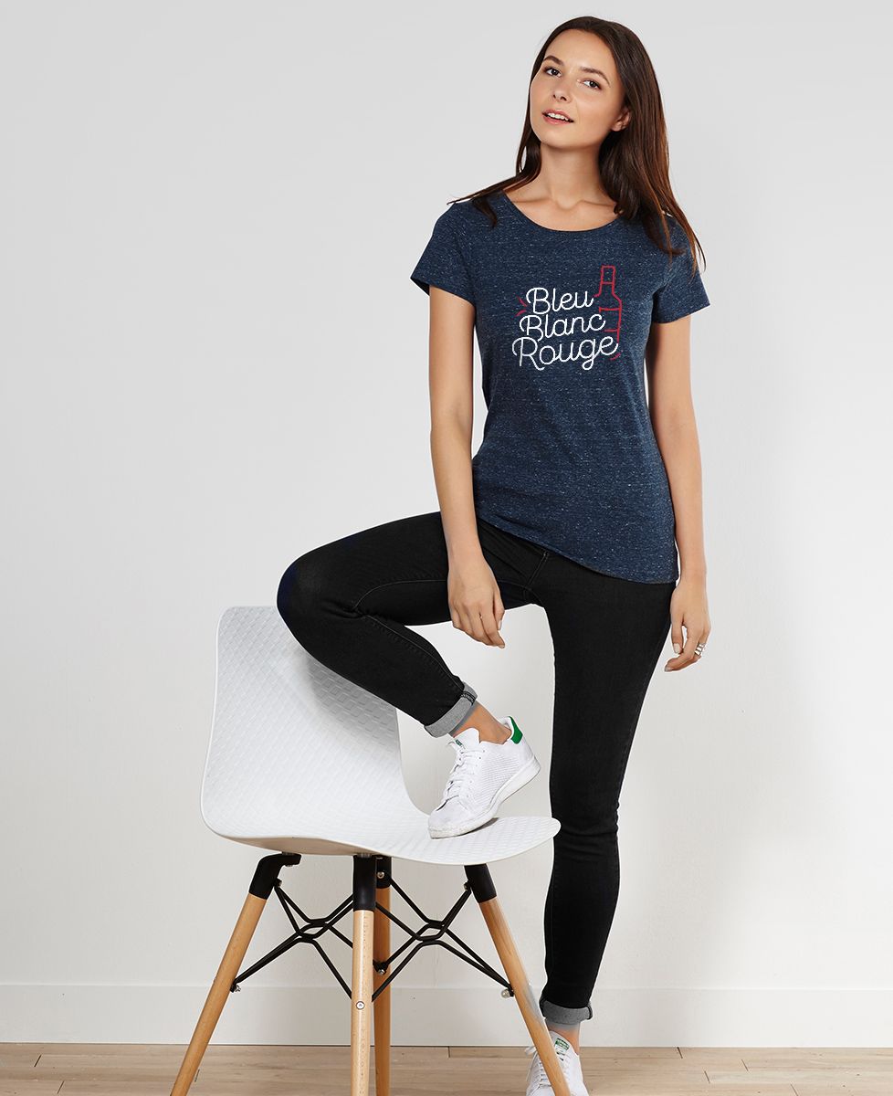 T-Shirt femme Bleu blanc rouge