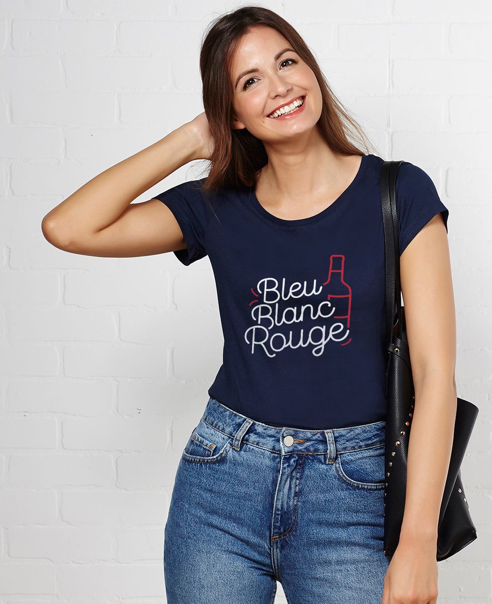 T-Shirt femme Bleu blanc rouge