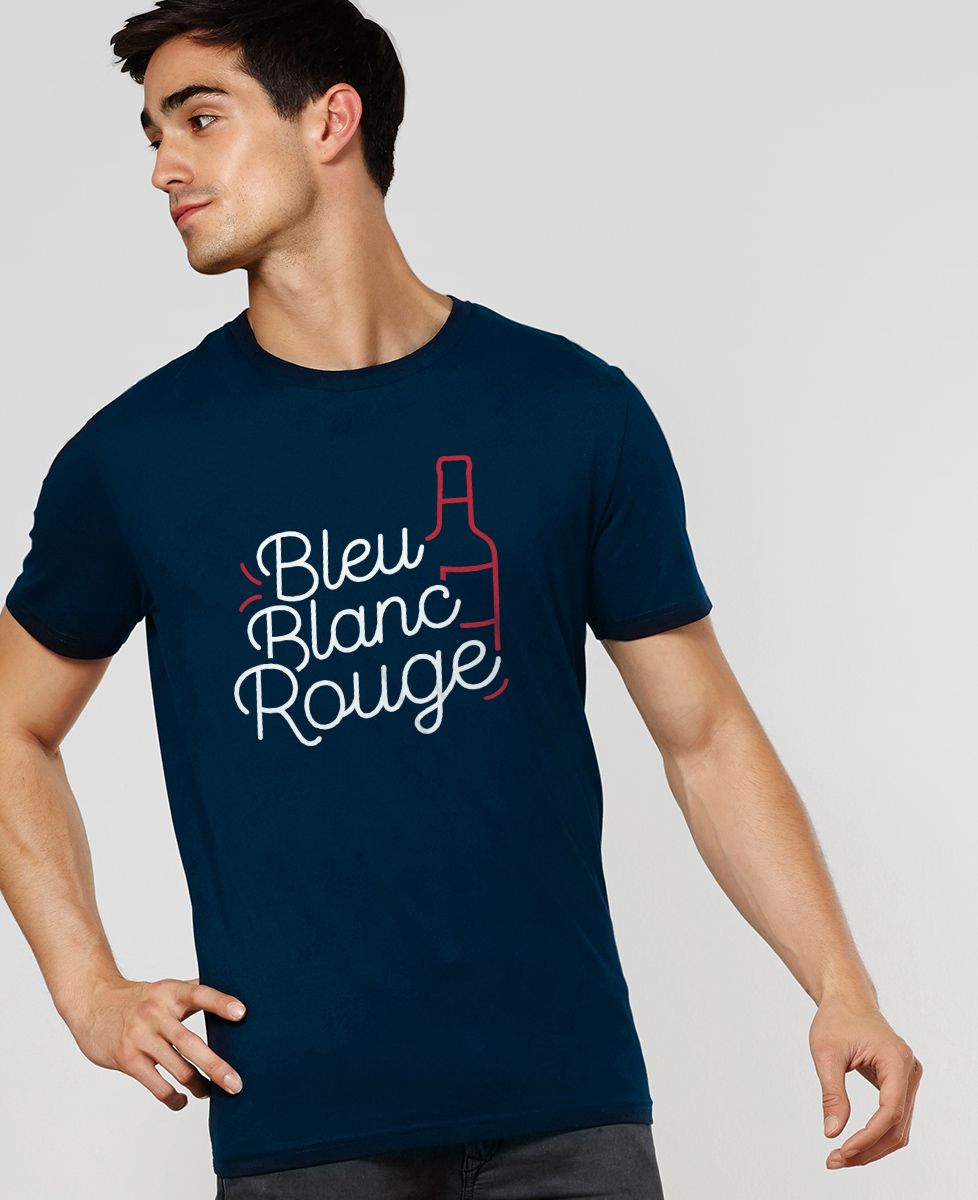 T-shirt homme Bleu blanc rouge - Apéro