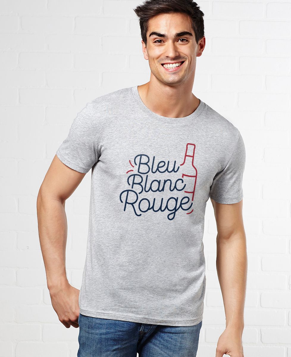 T-Shirt homme Bleu blanc rouge
