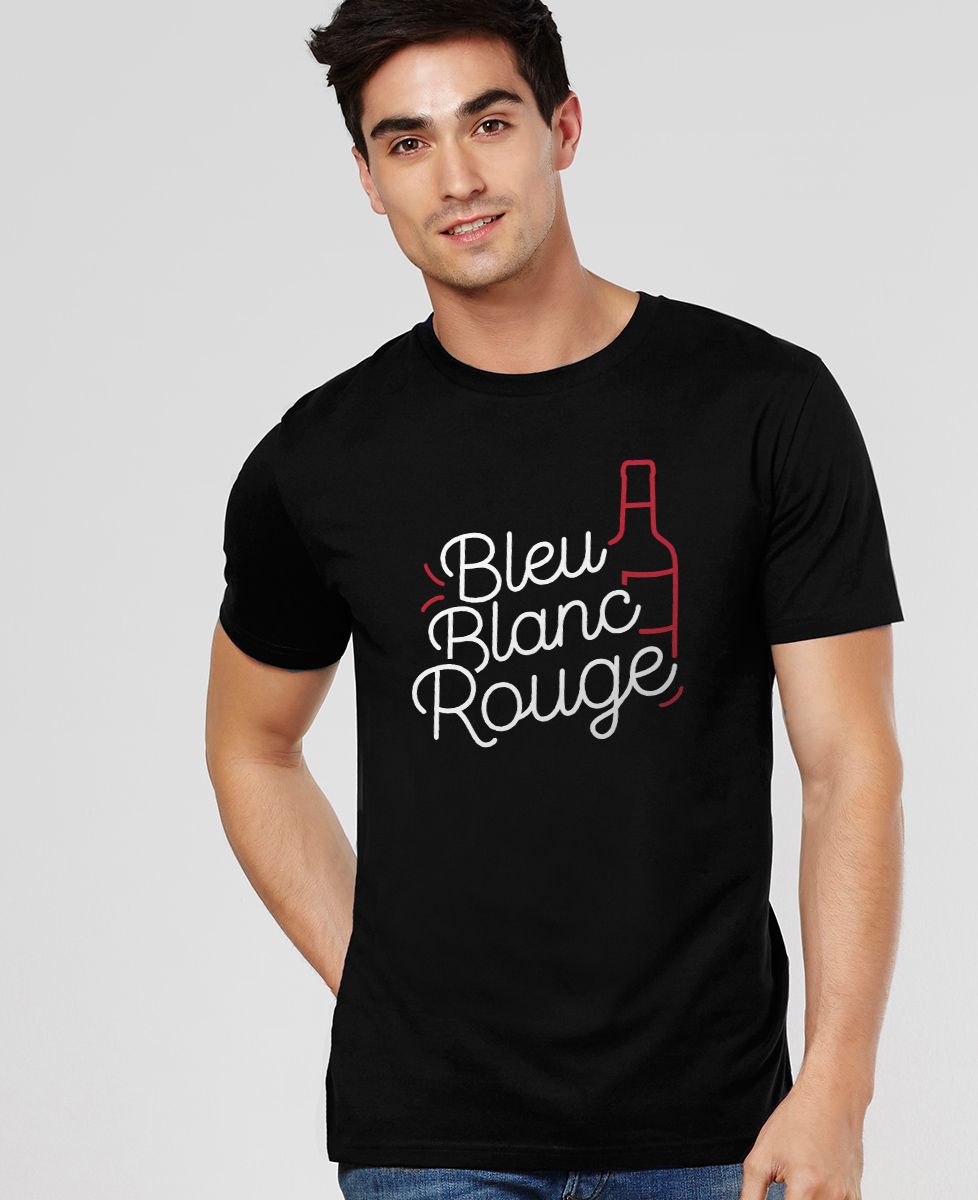 T-Shirt homme Bleu blanc rouge