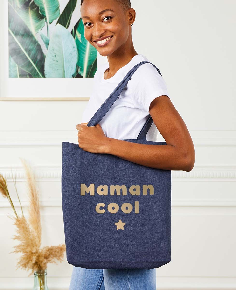 Tote bag Maman cool (effet doré) - Cadeaux Maman