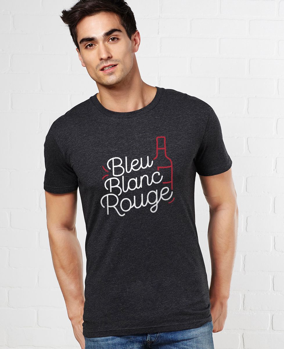 T-Shirt homme Bleu blanc rouge