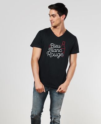 T-Shirt homme Bleu blanc rouge