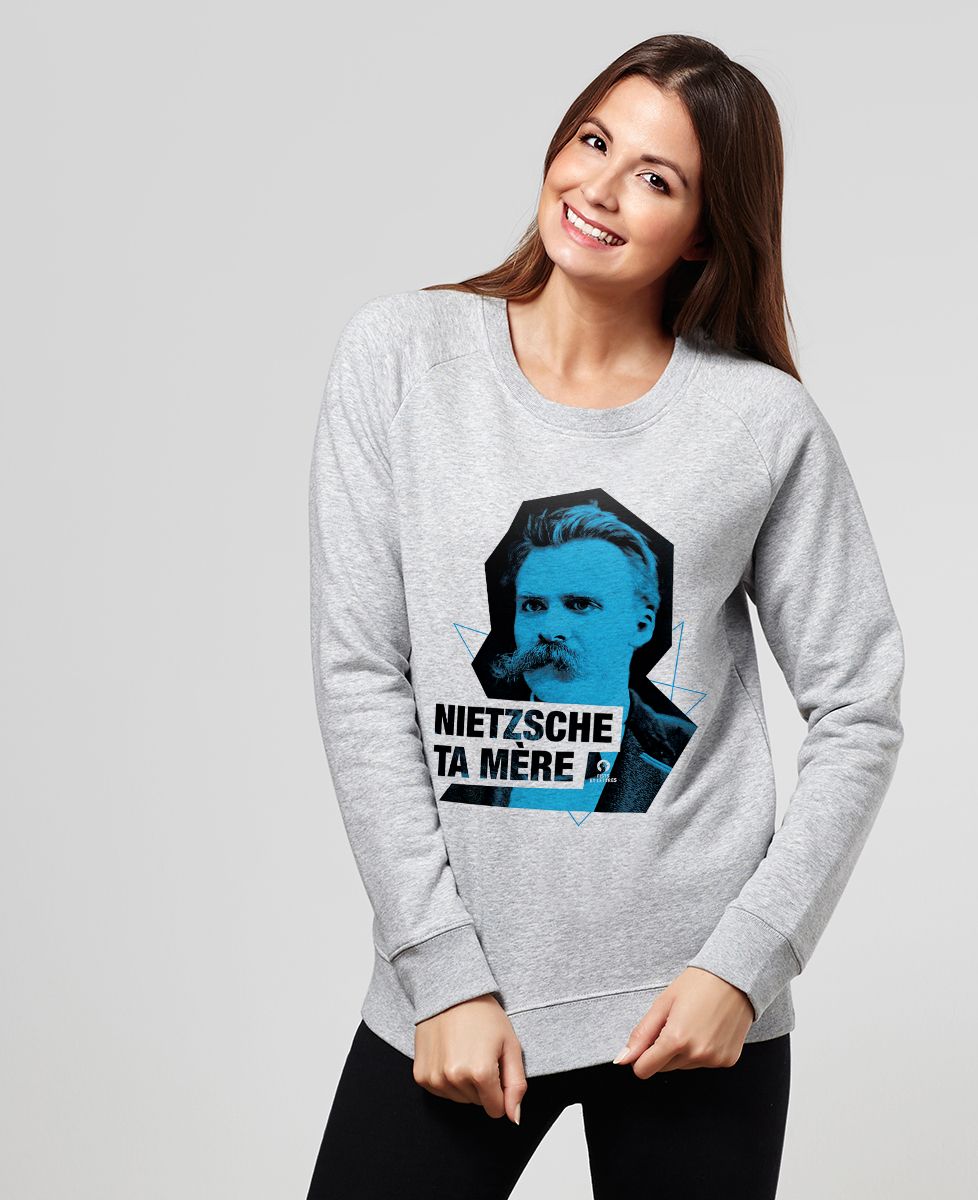 Sweatshirt Nietzsche Cut Fists et lettres Mode Femme Sweatshirt Nietzsche Cut Fists et lettres Mode Femme