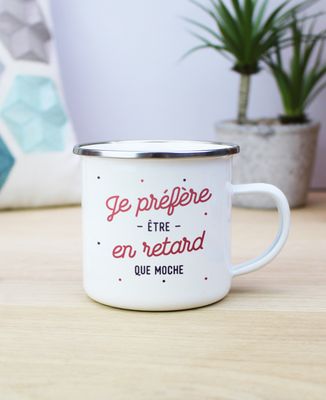 Mug Je préfère être en retard