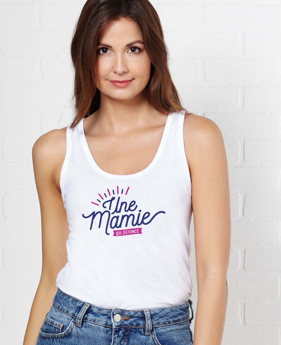 Débardeur femme Une mamie qui défonce