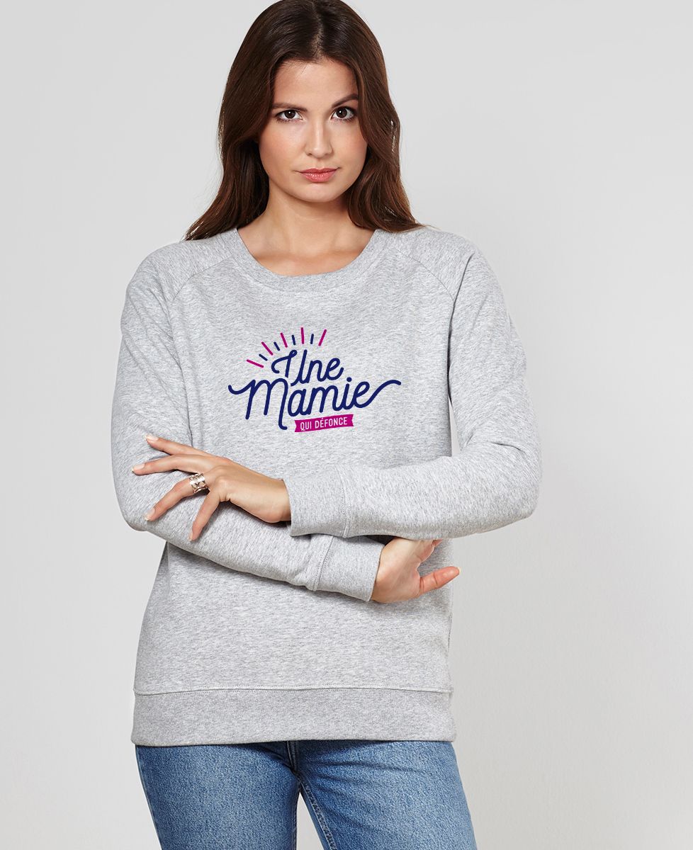 Sweatshirt femme Une mamie qui défonce