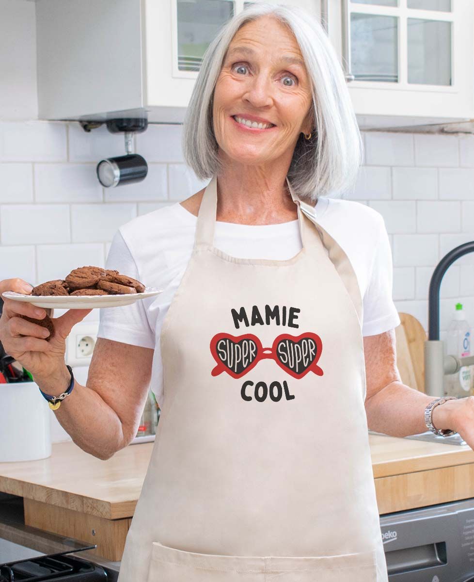Tablier à poche Mamie super super cool - Cadeaux Mamie