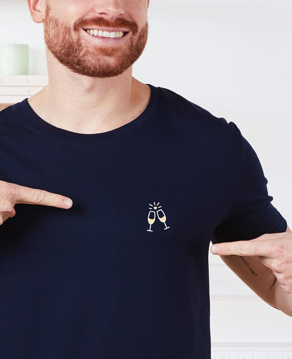 Camiseta para hombre Champán Tchin Tchin (bordado) - Aperitivo