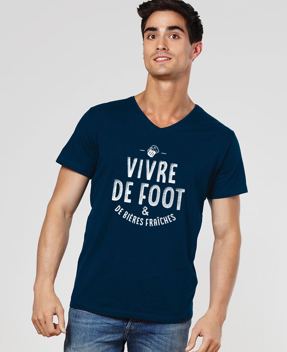 T-shirt homme Vivre de foot - Apéro, Cadeaux Couple