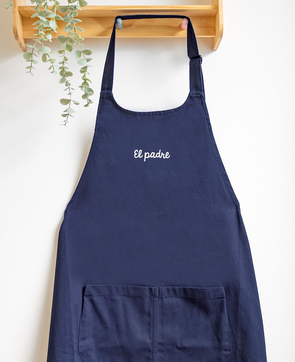 Tablier à poche El padre (brodé) - Cadeaux Papa, Cadeaux Maman