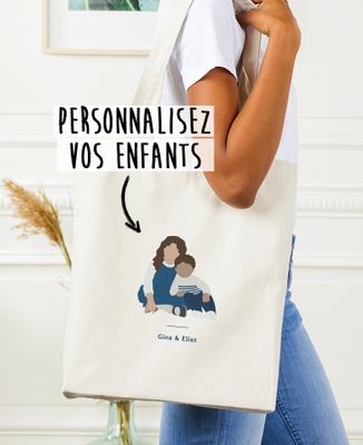 Tote bag Vos enfants personnalisé - Cadeaux Papa, Cadeaux Maman, Apéro, Cadeaux Papy, Cadeaux Mamie
