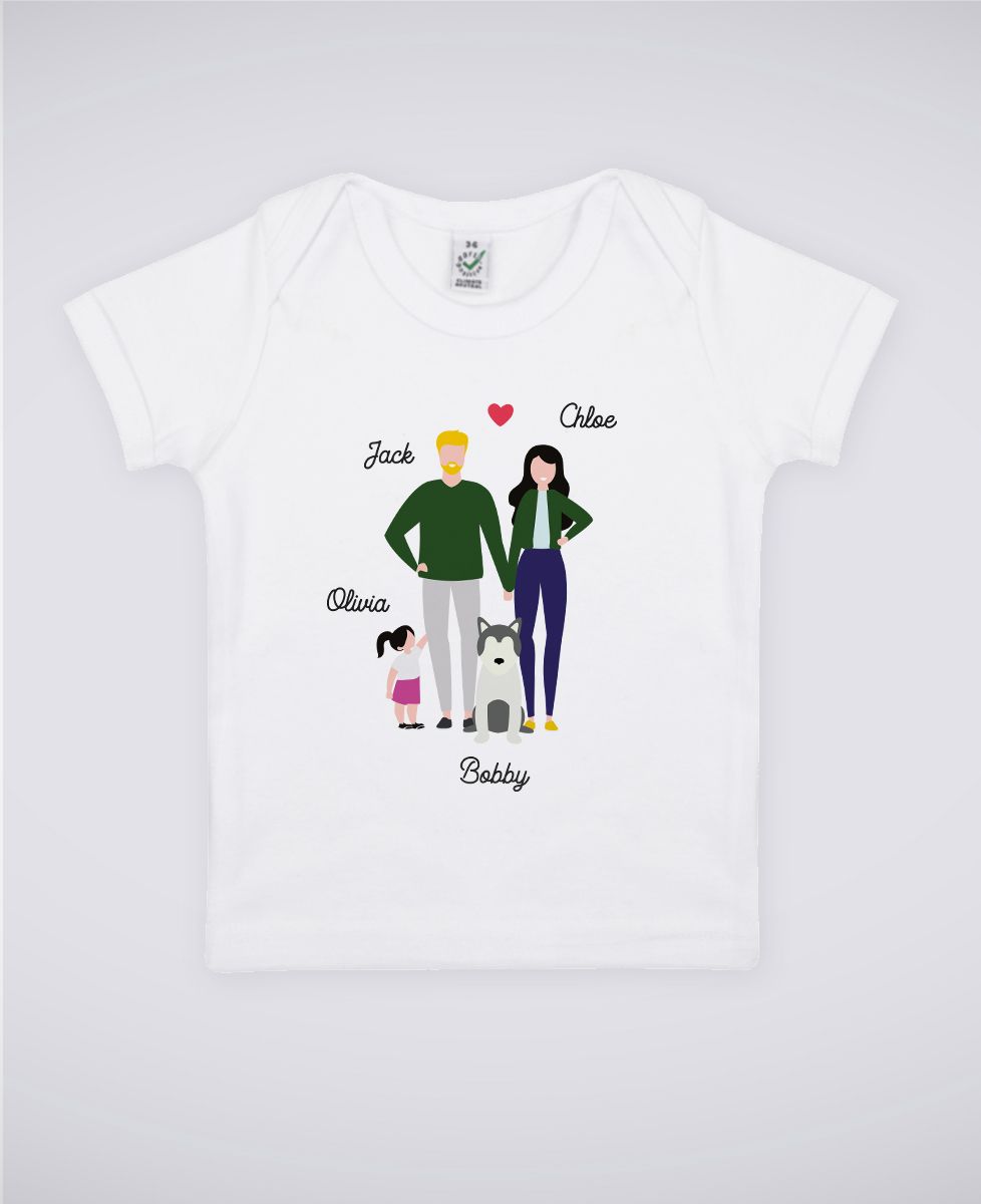 Baby T-Shirt Customized family - Gifts for Dad, Mom's gifts, Mom/Dad-to-be