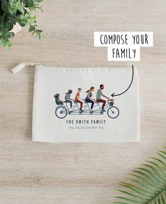 Pouch Customized family bike ride - Sport, Bike