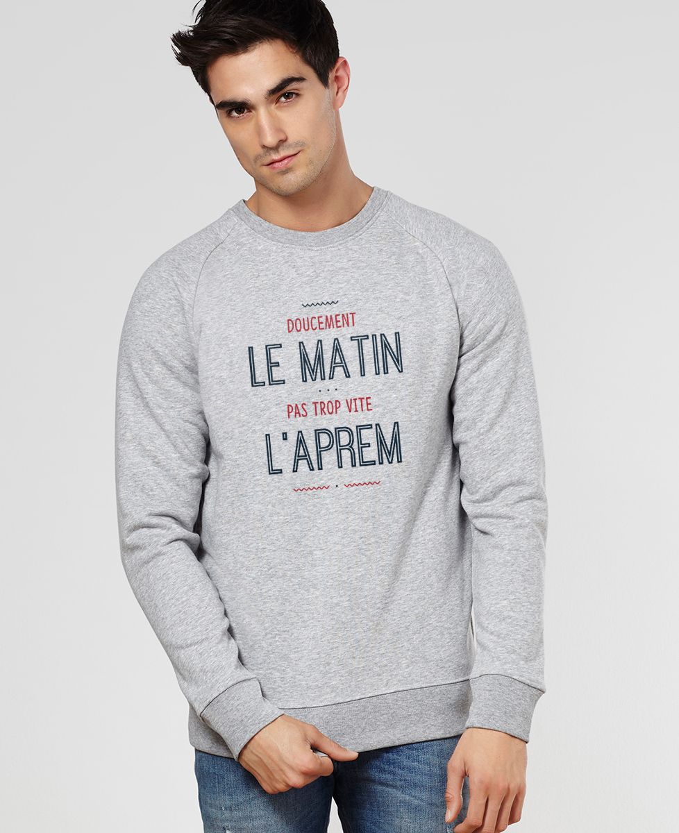 Sweatshirt homme Doucement le matin