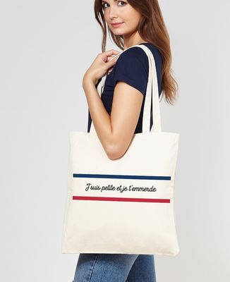Tote bag Je suis petite et je t'emmerde