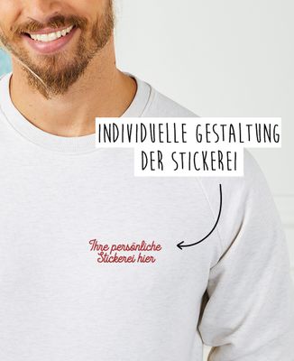 individualisierter gestickter Text