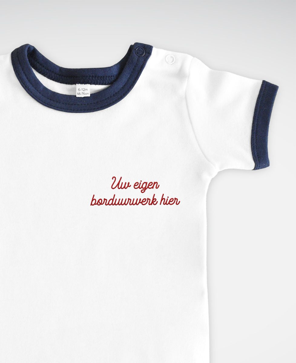 Romper Gepersonaliseerde geborduurde tekst - Sport, Aperitief, Geschenken voor koppels, Bruiloft
