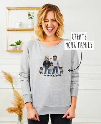 Women's sweatshirt Customized toy family - Gifts for Dad, Mom's gifts, Papy's gift, Grandma's gifts