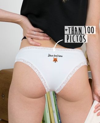 Knickers Customized embroidered text and symbol - Sport, Gifts for Dad, Mom's gifts, Soccer, Bachelor/Bachelorette party & Wedding, Couple gifts, EVJF