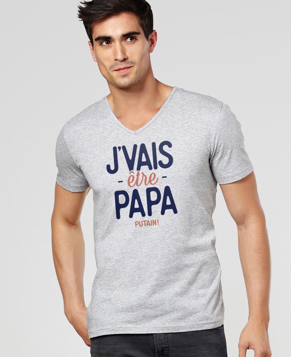 T-Shirt homme J'vais être papa putain !
