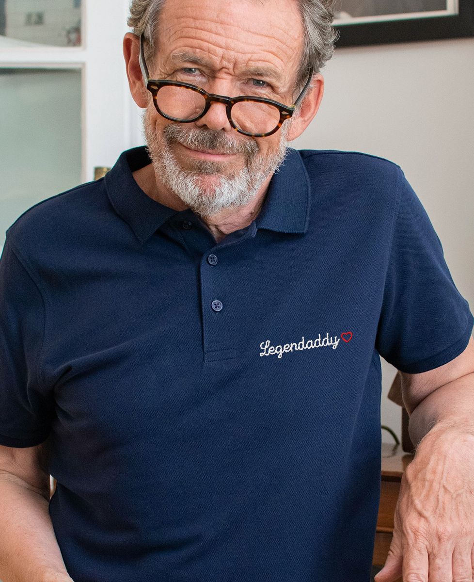 Poloshirt Herren Legendaddy (bestickt) - Papa-Geschenke