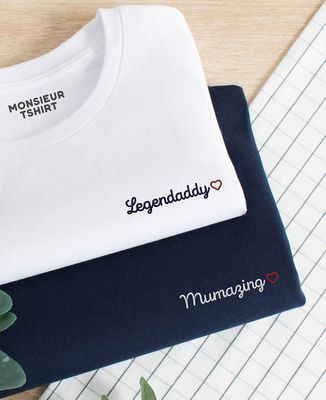 T-Shirt für Männer Legendaddy (bestickt) - Papa-Geschenke