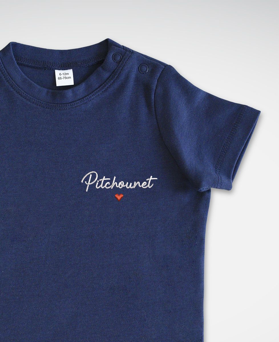 T-shirt bébé Pitchounet (brodé)