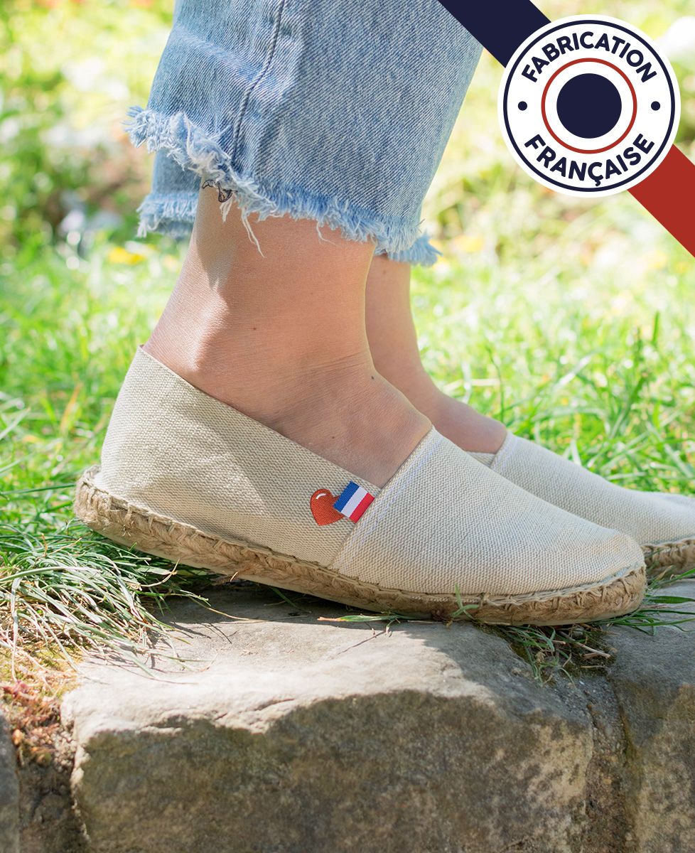Espadrille Coeur (brodé) - Cadeaux Couple