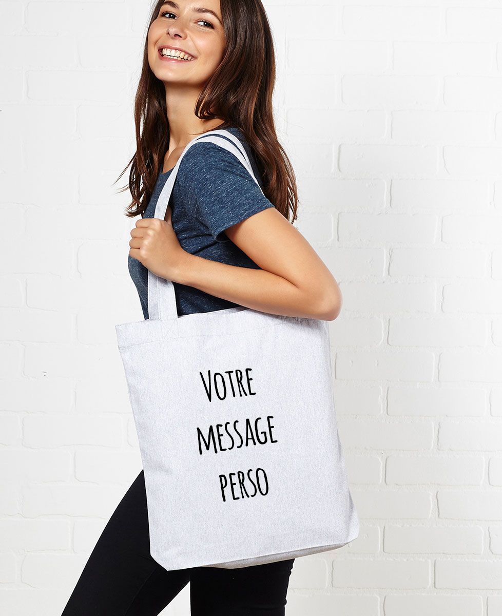 Tote bag Message imprimé personnalisé - Manuscrit