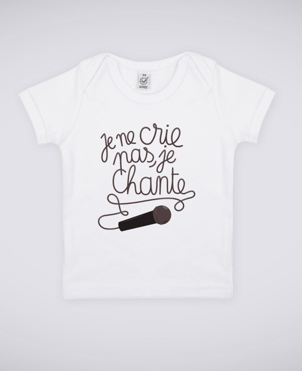 T-Shirt bébé Je chante