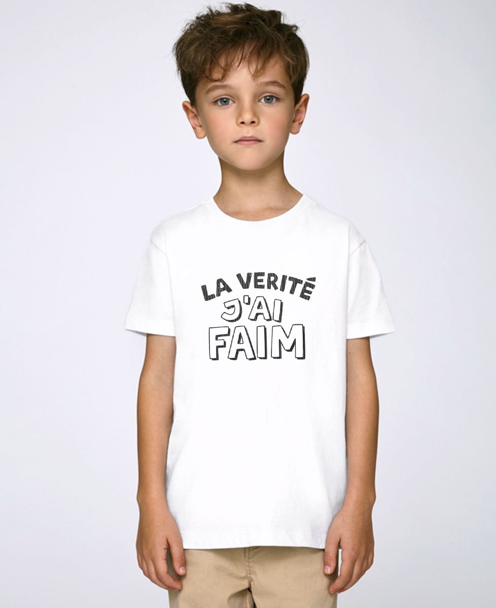 T-Shirt enfant La vérité j'ai faim