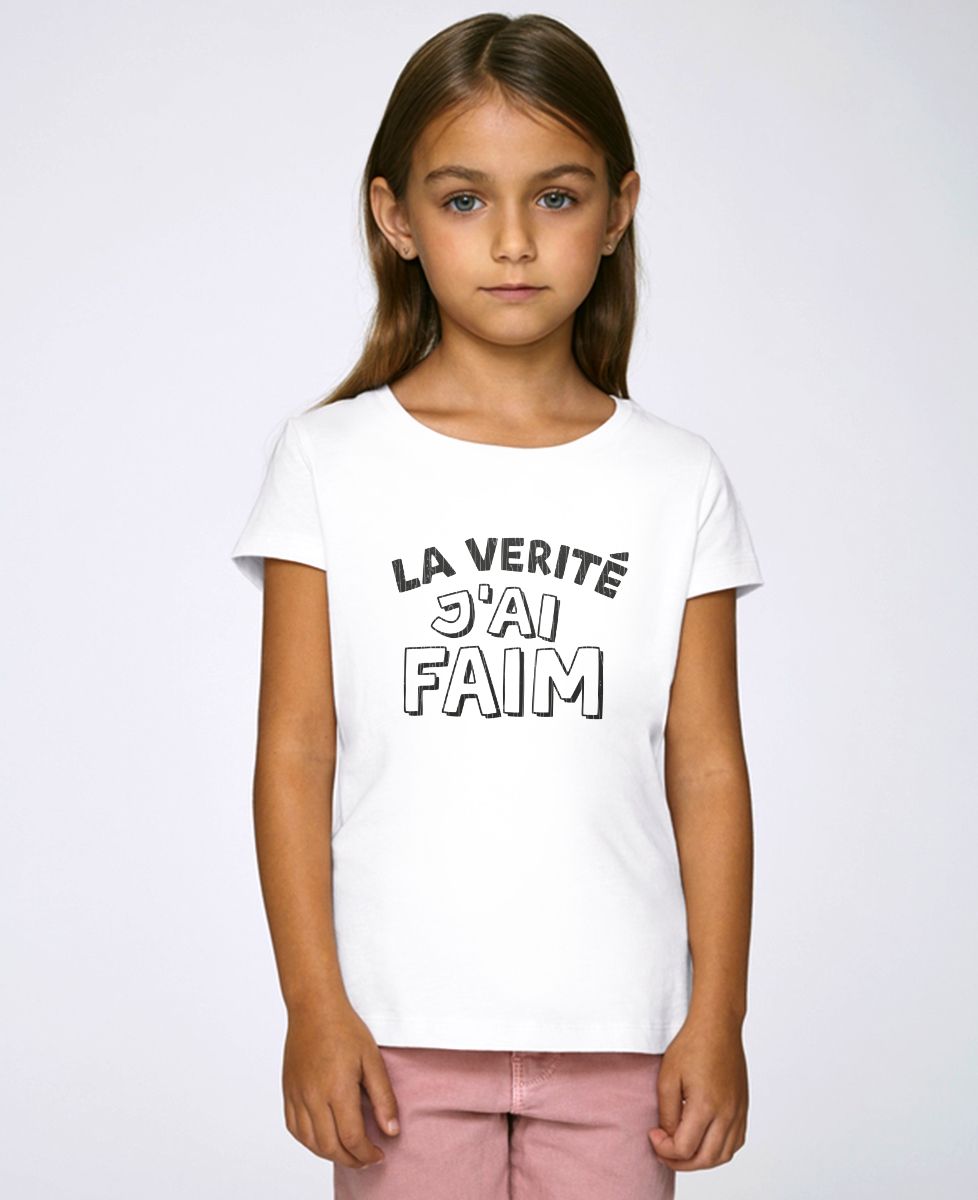 T-Shirt enfant La vérité j'ai faim