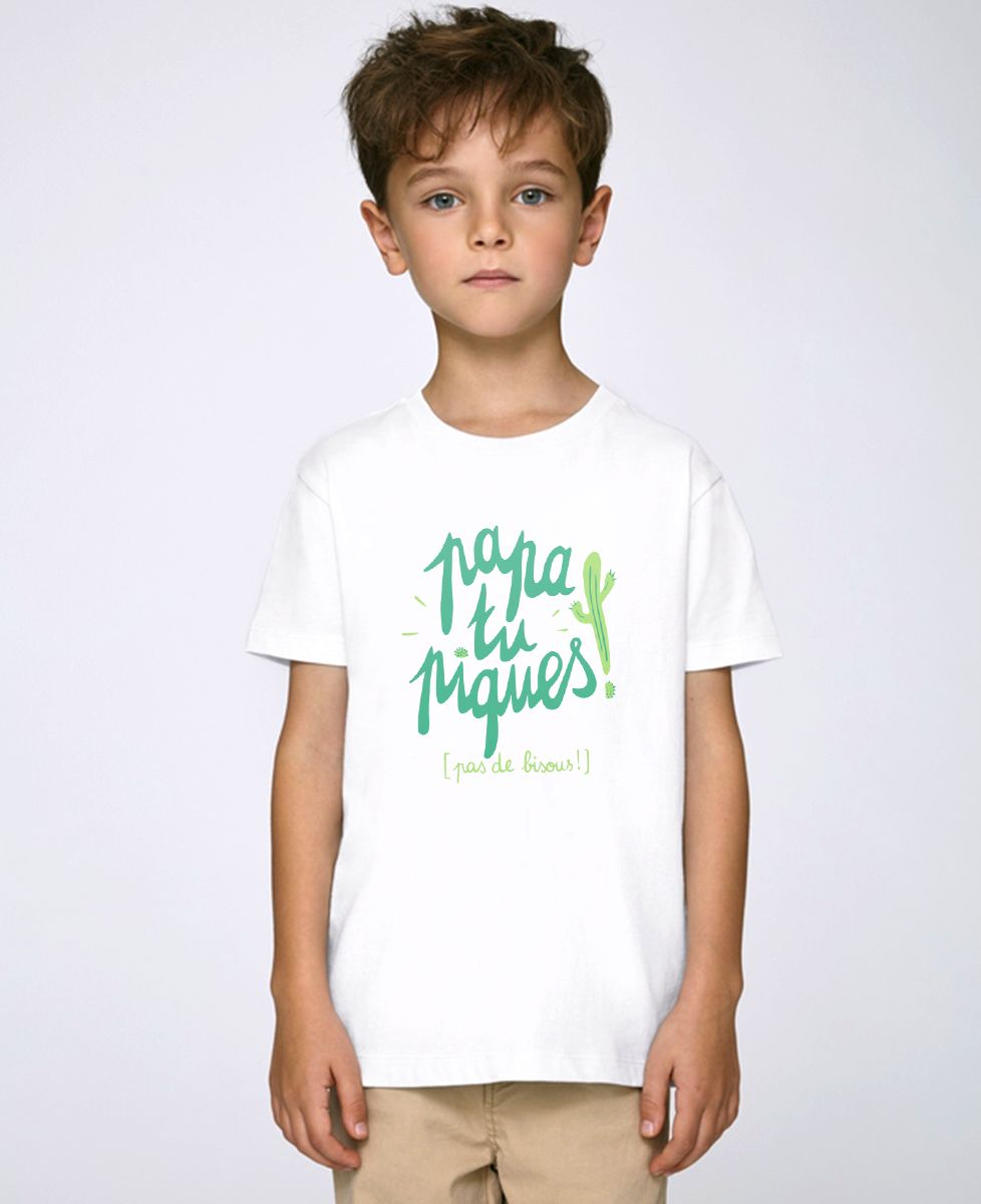 T-Shirt enfant Papa tu piques