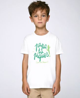 T-Shirt enfant Papa tu piques