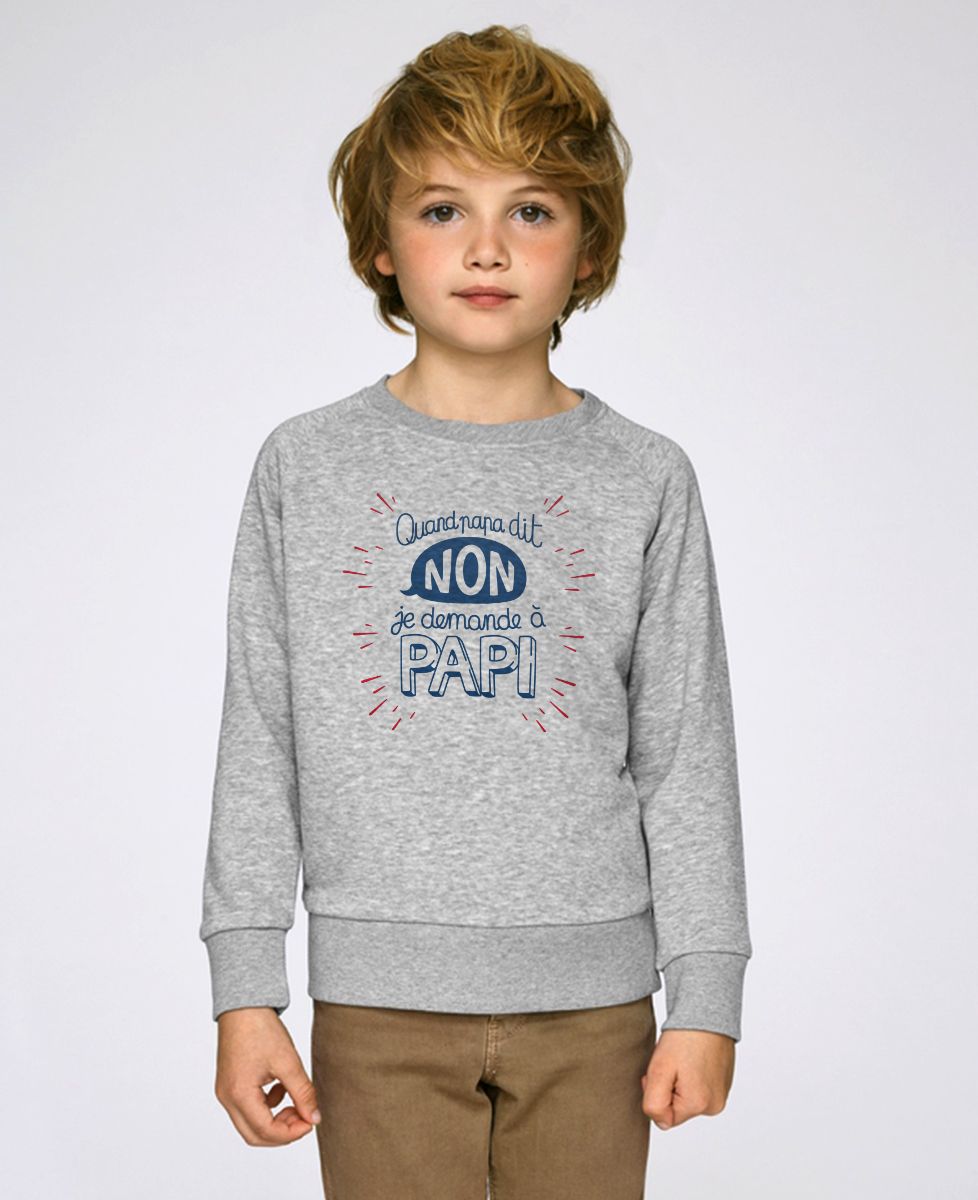 Sweatshirt enfant Quand Papa dit non