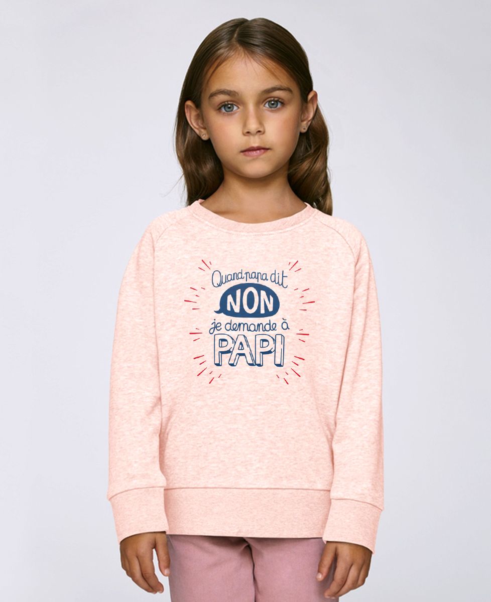 Sweatshirt enfant Quand Papa dit non