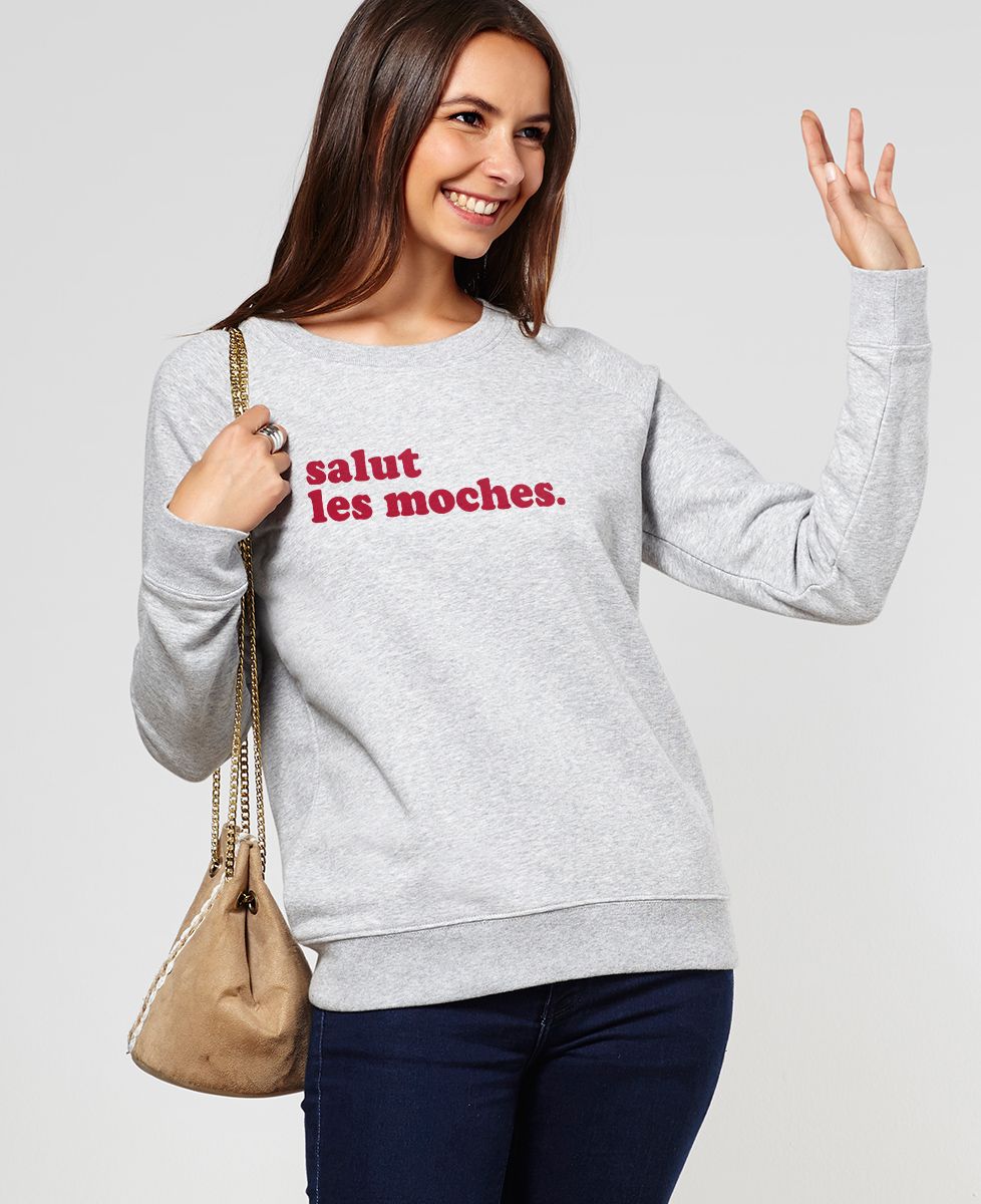 Sweatshirt femme Salut les moches - Cadeaux Couple