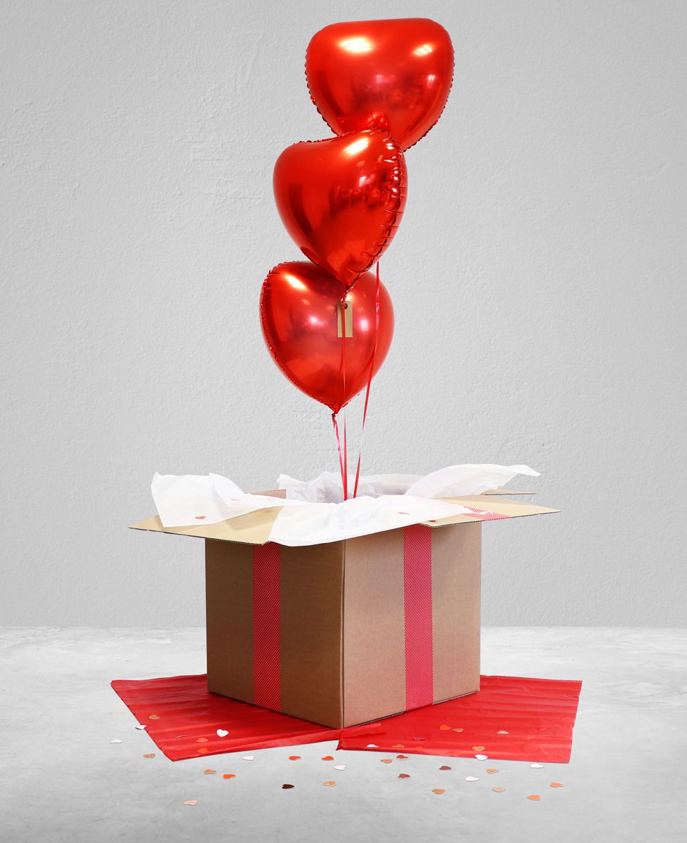 Ballon surprise 3 ballons coeur