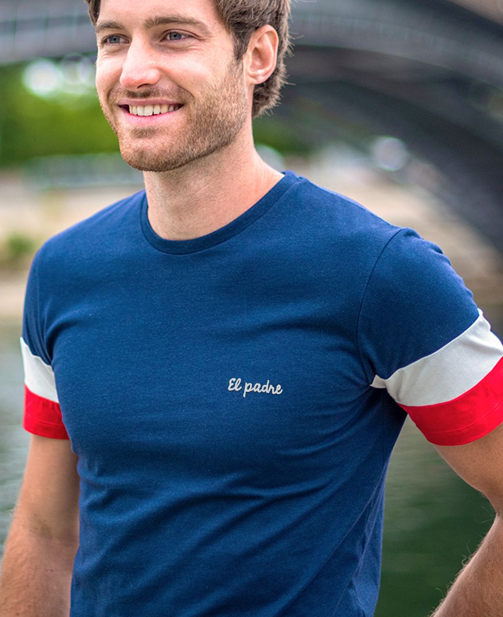 T-shirt homme recyclé Filgood El padre (brodé) - Cadeaux Papa, Cadeaux Maman