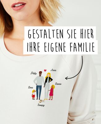 Sweatshirt Frau individualisierte Familie - Papa-Geschenke, Geschenke Mama, Werdende Mutter/Vater