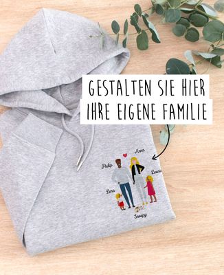 Hoodie Frauen individualisierte Familie - Papa-Geschenke, Geschenke Mama, Werdende Mutter/Vater