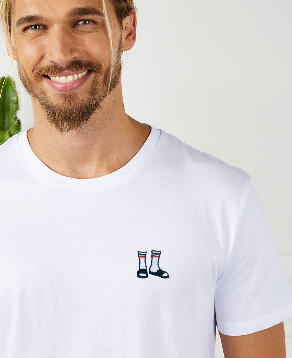 T-shirt homme Claquette chaussette (brodé)