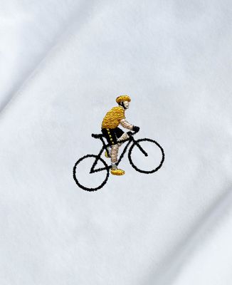T-shirt per lui Ciclista d'oro (ricamato) - Sport, Bicicletta