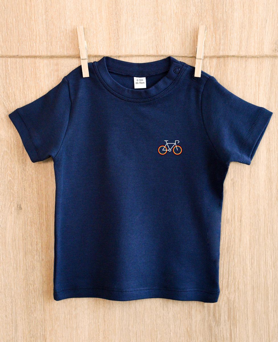 T-Shirt Baby Deutsches Fahrrad (gestickt) - Sport, Fahrrad